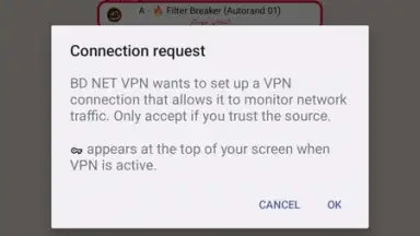 Screenshot von BD NET VPN 5
