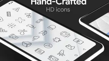 Screenshot von Lines Dark - Icon Pack 7
