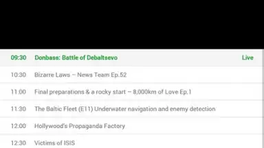 Screenshot von RT News 7