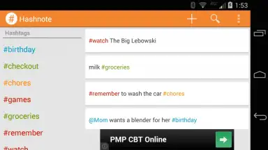 Screenshot von Hashnote 8