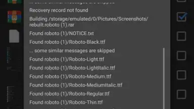Screenshot von RAR 8
