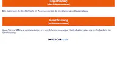 Screenshot von ALDI TALK Registration 2
