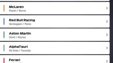 Screenshot von Official F1 ® App 18