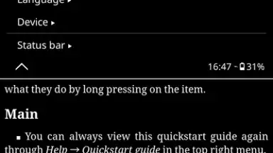 Screenshot von KOReader 5