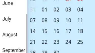 Screenshot von Simple Calendar 1