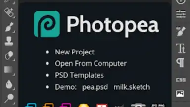 Screenshot von Photopea 6