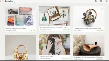 Screenshot von Etsy 1