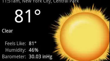 Screenshot von Palmary Weather 2