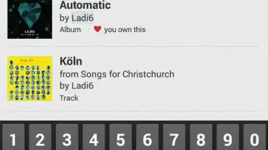 Screenshot von Bandcamp 3