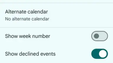 Screenshot von Google Calendar 2