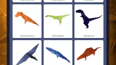 Screenshot von Origami dinosaurs paper shapes 3
