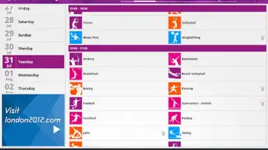 Screenshot von Aplic. resultados Londres 2012 2