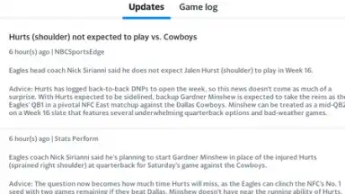 Screenshot von Yahoo Fantasy Sports 18