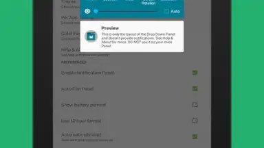 Screenshot von Material Status Bar 1