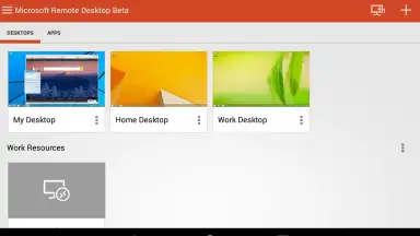Screenshot von Microsoft Remote Desktop Beta 2