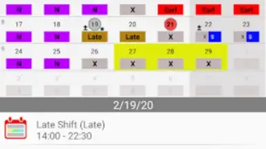Screenshot von Roster-Calendar 6
