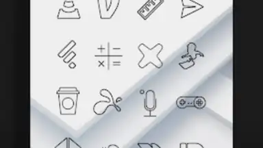Screenshot von Lines Dark - Icon Pack 12