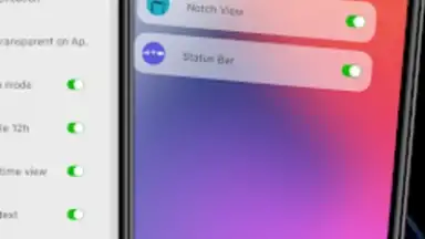Screenshot von iCenter iOS 17: X - Status Bar 1