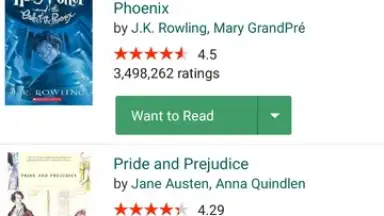 Screenshot von Goodreads 6