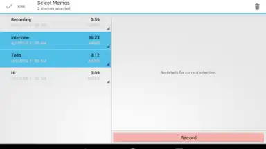 Screenshot von Audio Memos 14