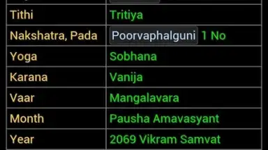 Screenshot von Hindu Calendar 9