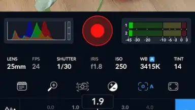 Screenshot von Blackmagic Camera 7
