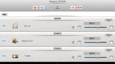 Screenshot von Marantz Remote App 4
