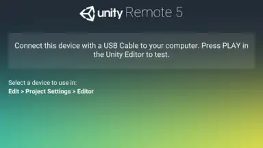 Screenshot von Unity Remote 5 1