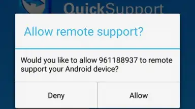 Screenshot von TeamViewer QuickSupport 4