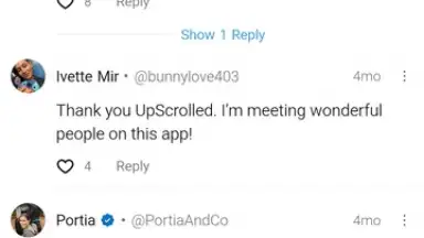 Screenshot von UpScrolled 2