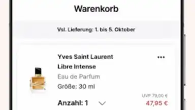 Screenshot von flaconi 2