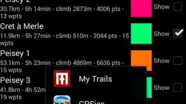 Screenshot von MyTrails 9