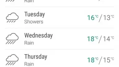 Screenshot von HTC Weather 1