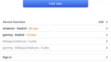 Screenshot von Indeed 4