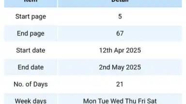 Screenshot von Reading Plan 5