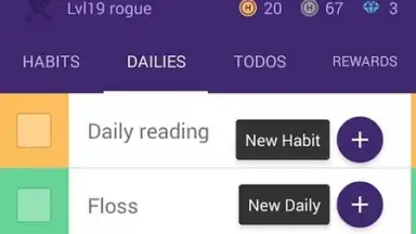 Screenshot von Habitica 2