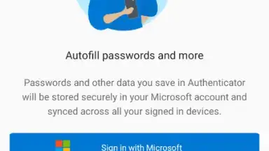 Screenshot von Microsoft Authenticator 15