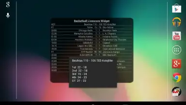 Screenshot von Basketball Livescore Widget 20