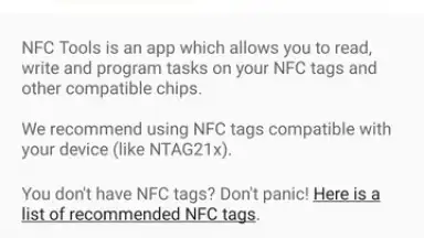Screenshot von NFC Tools 5