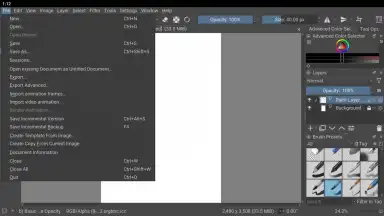 Screenshot von Krita 9