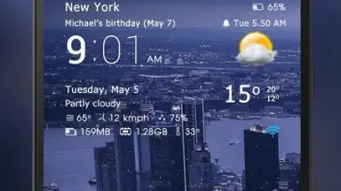 Screenshot von Transparent Clock Weather Cisco 9