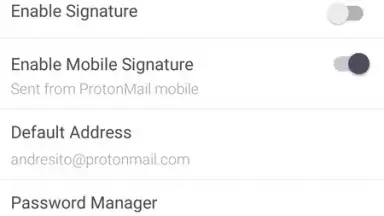 Screenshot von Proton Mail 7