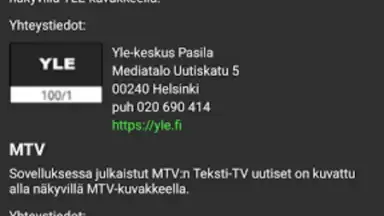 Screenshot von TekstiTV 2