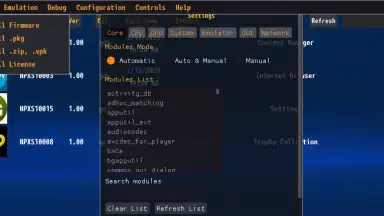 Screenshot von Vita3K 2