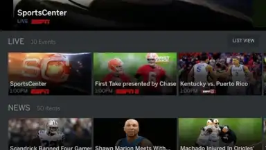 Screenshot von WatchESPN 9