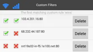 Screenshot von NoRoot Firewall 4