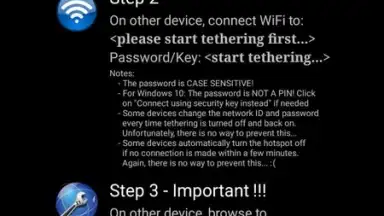 Screenshot von SecureTether WiFi 2
