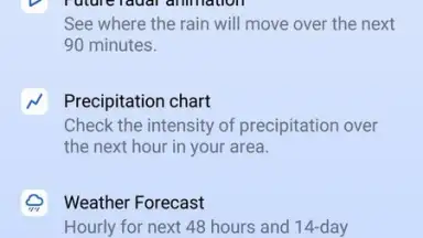 Screenshot von RainViewer 2