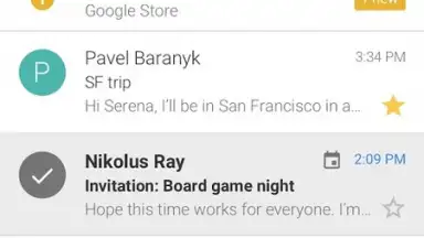 Screenshot von Gmail GO 2