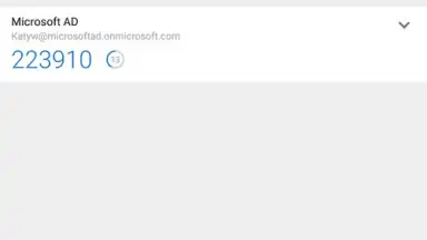 Screenshot von Microsoft Authenticator 10